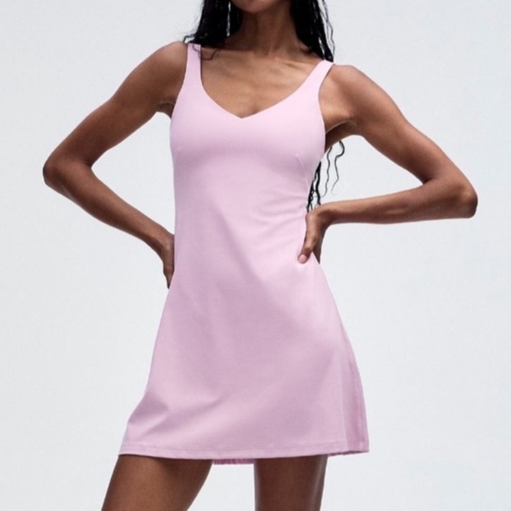 lululemon athletica Light Pink Tank A-Line Dress